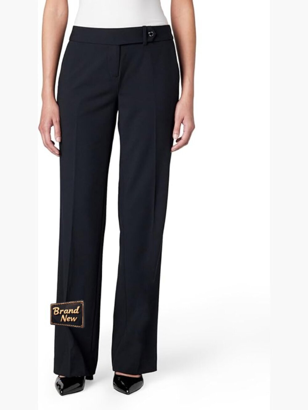 Straight-Leg Trouser Pants with Pockets, Modern Fit